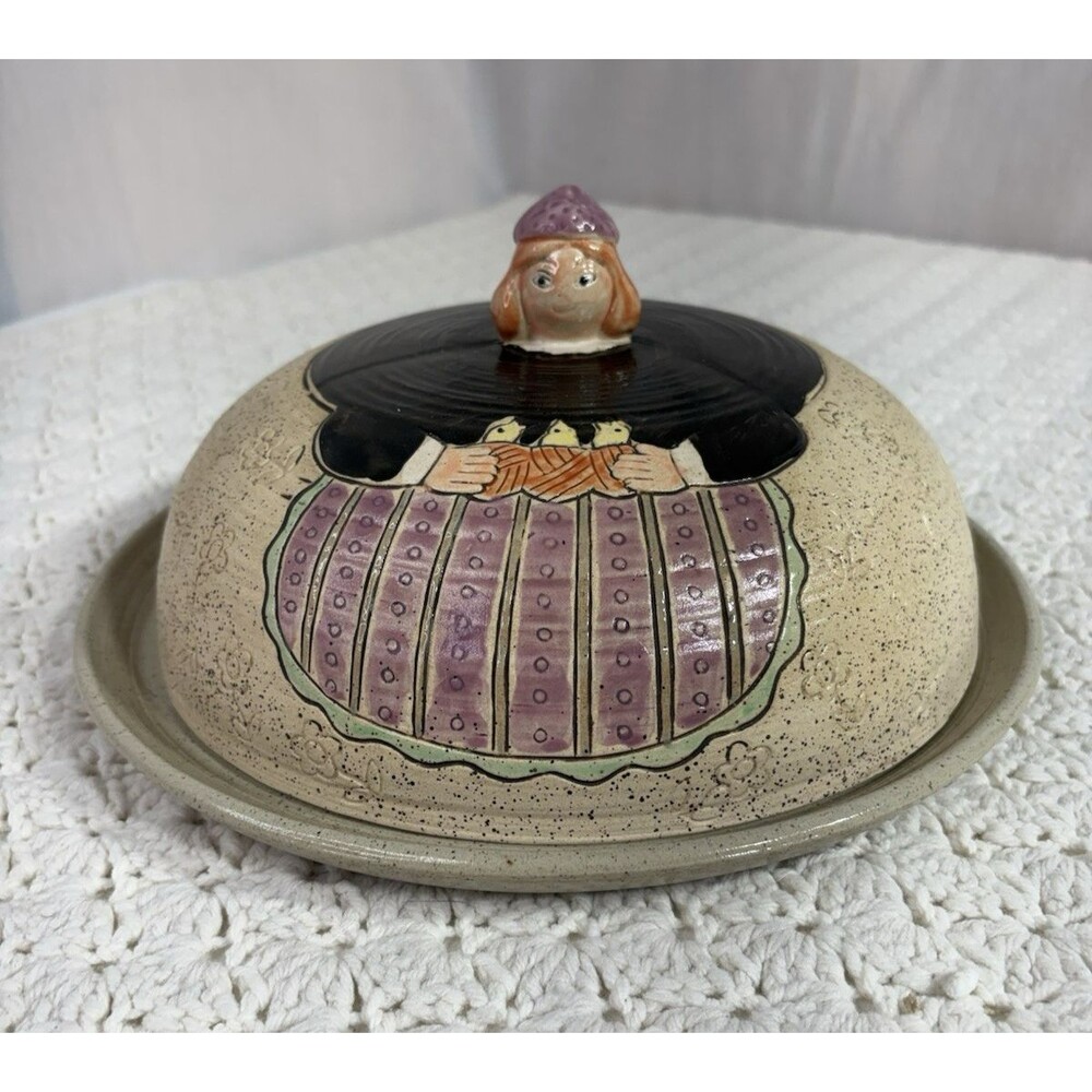 Shafford Folk Craft Domed Platter Handmade 1980s Vintage Japan